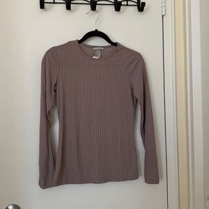 H&M Taupe Long Sleeve Shirt